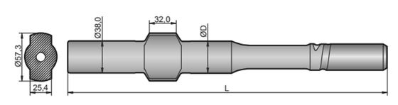 Adaptateur de jambe de la perceuse T38 pour Montabert H50 H60 H70