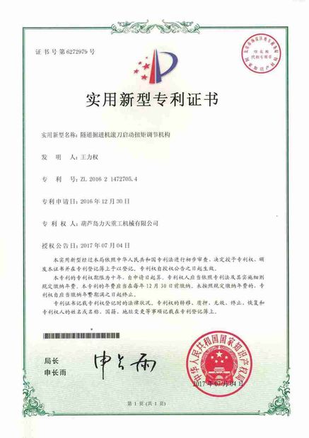 Chine Litian Heavy Industry Machinery Co., Ltd. certifications